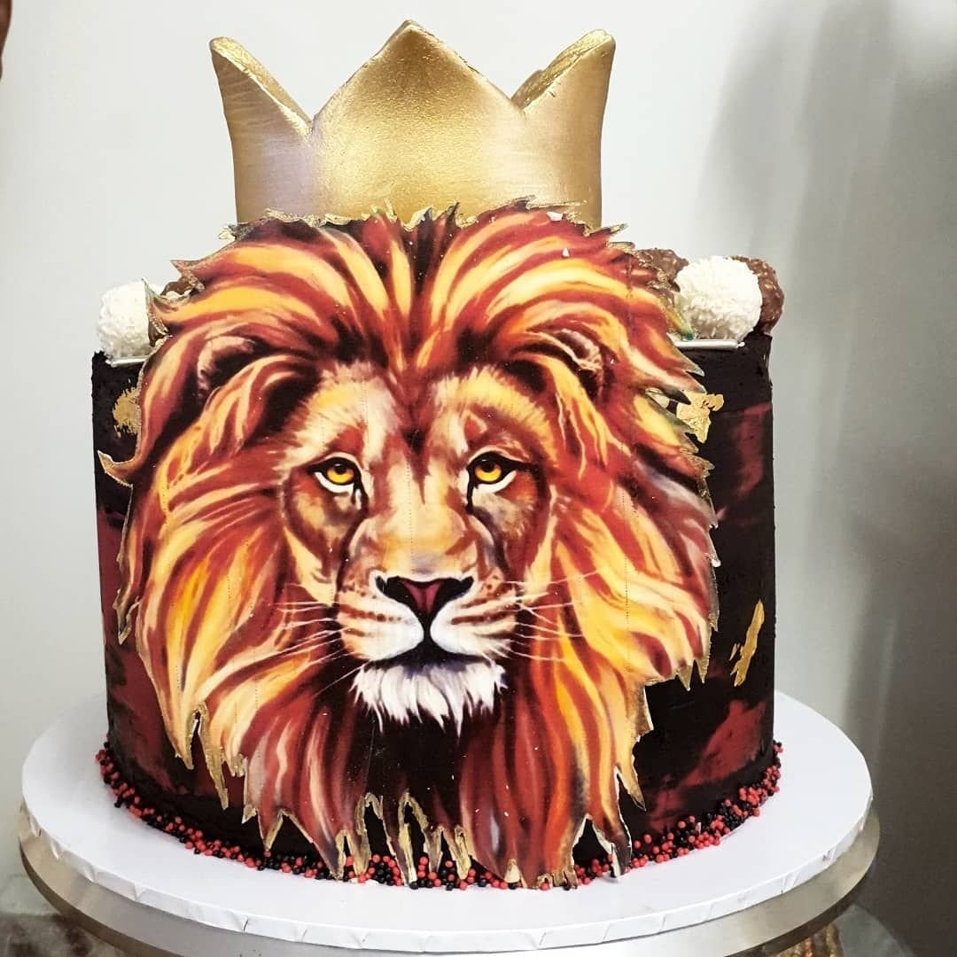 Торт в виде льва для мужчины