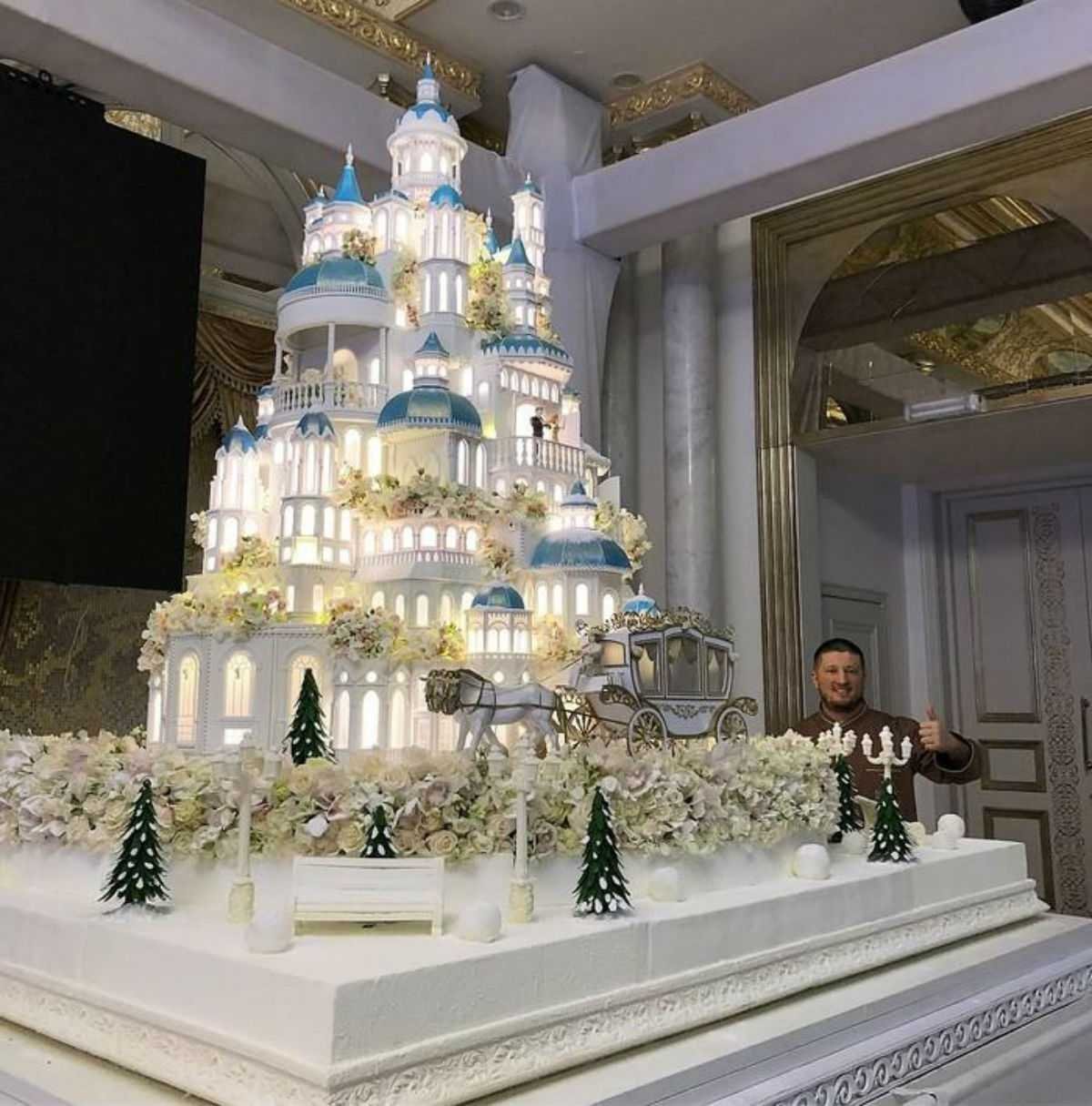Свадебный торт трехъярусный 2021