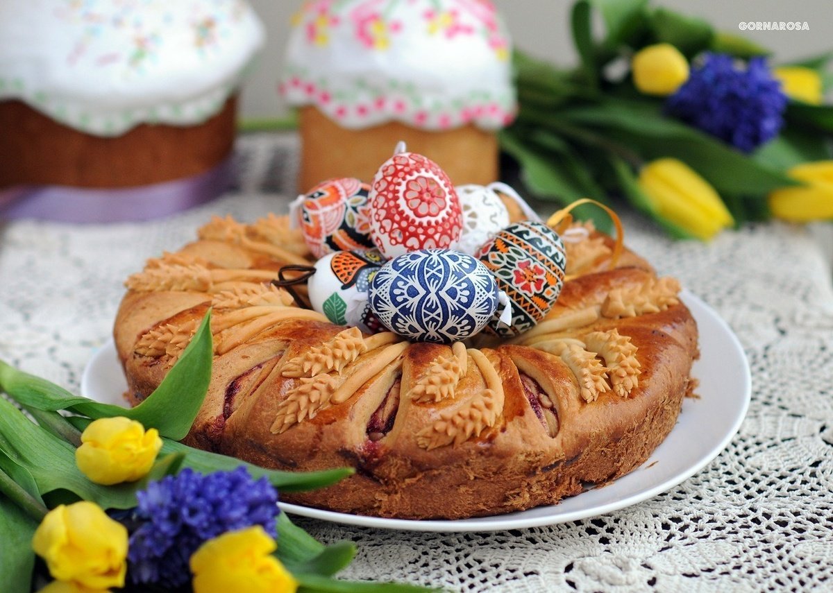 Кокосовый торт с черникой