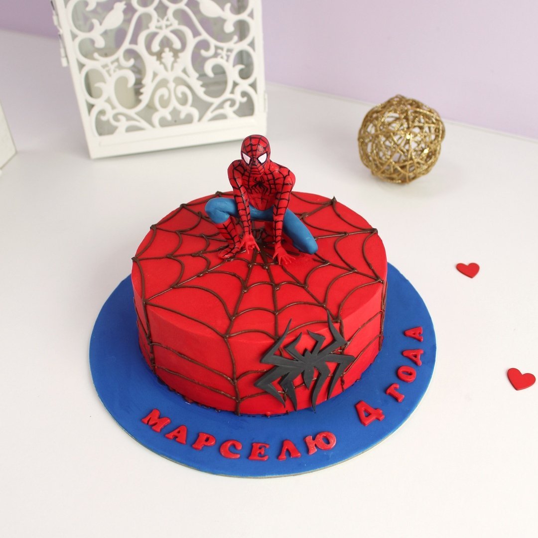Торт человек паук 7 лет