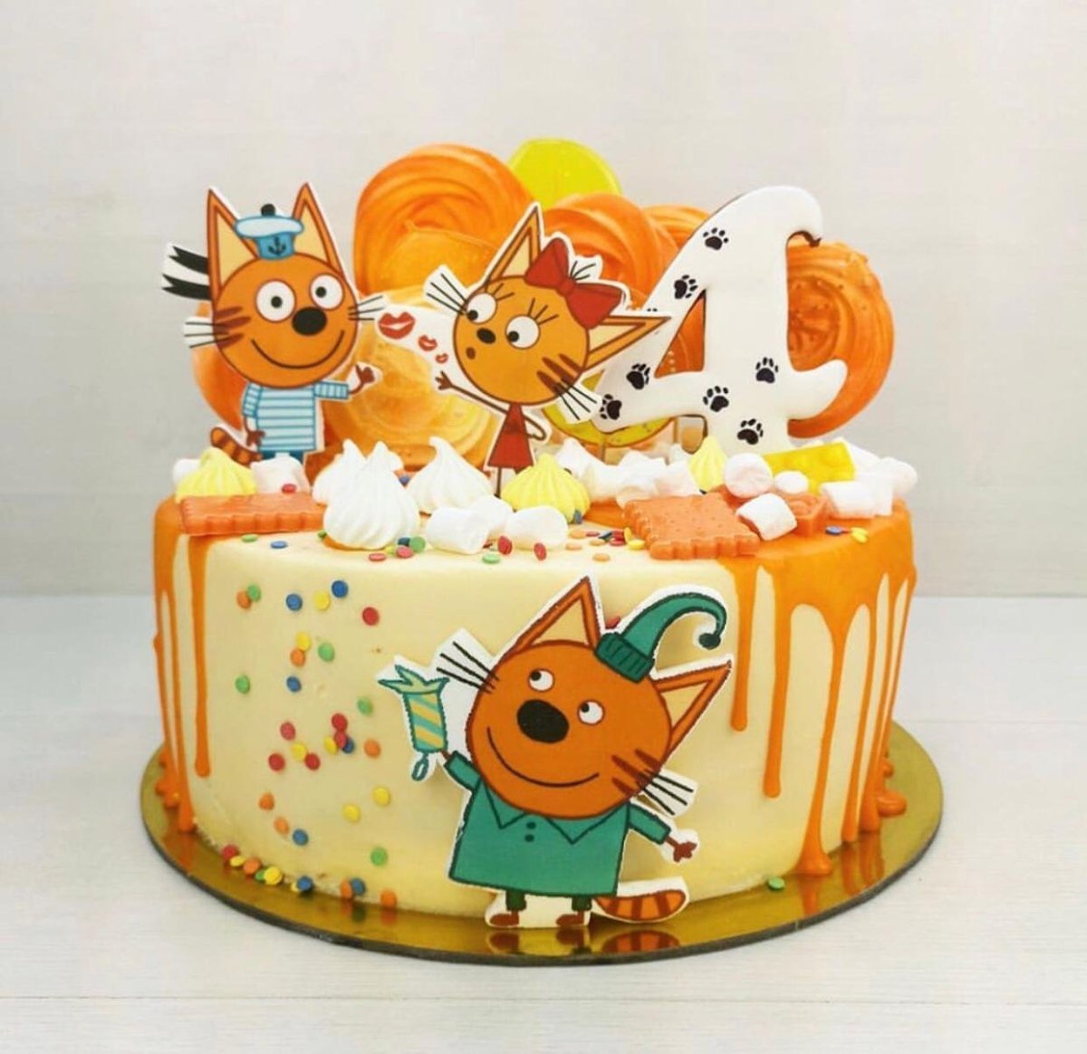 Торт три кота для мальчика 5 лет