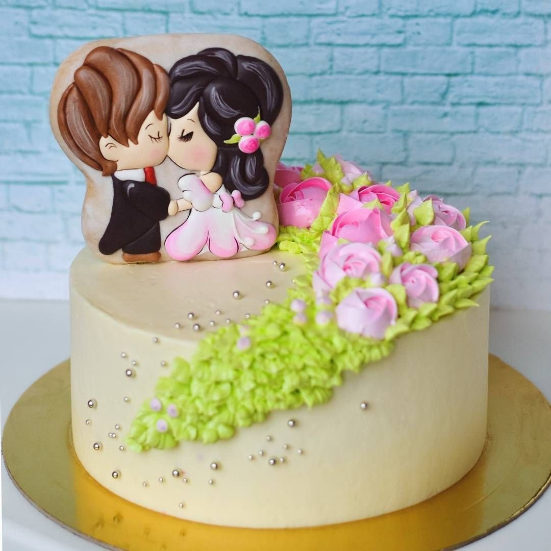 Торт на годовщину свадьбы без мастики