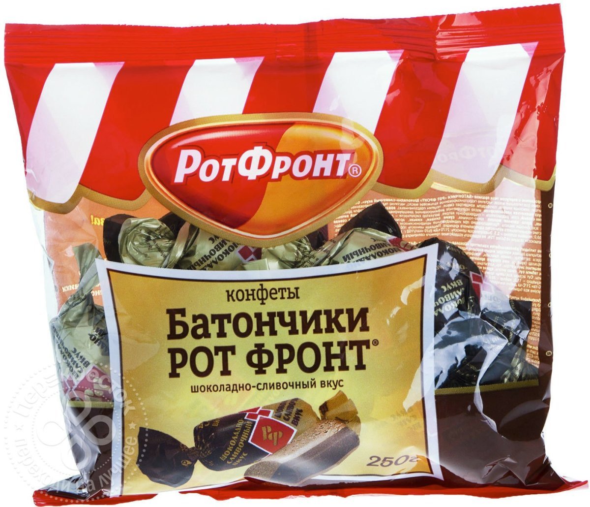 Батончики рот фронт шоколадно-сливочный вкус
