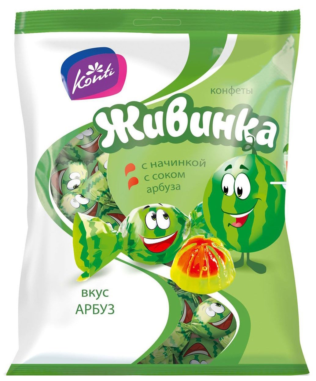 Конфеты Конти Живинка Арбуз 250г
