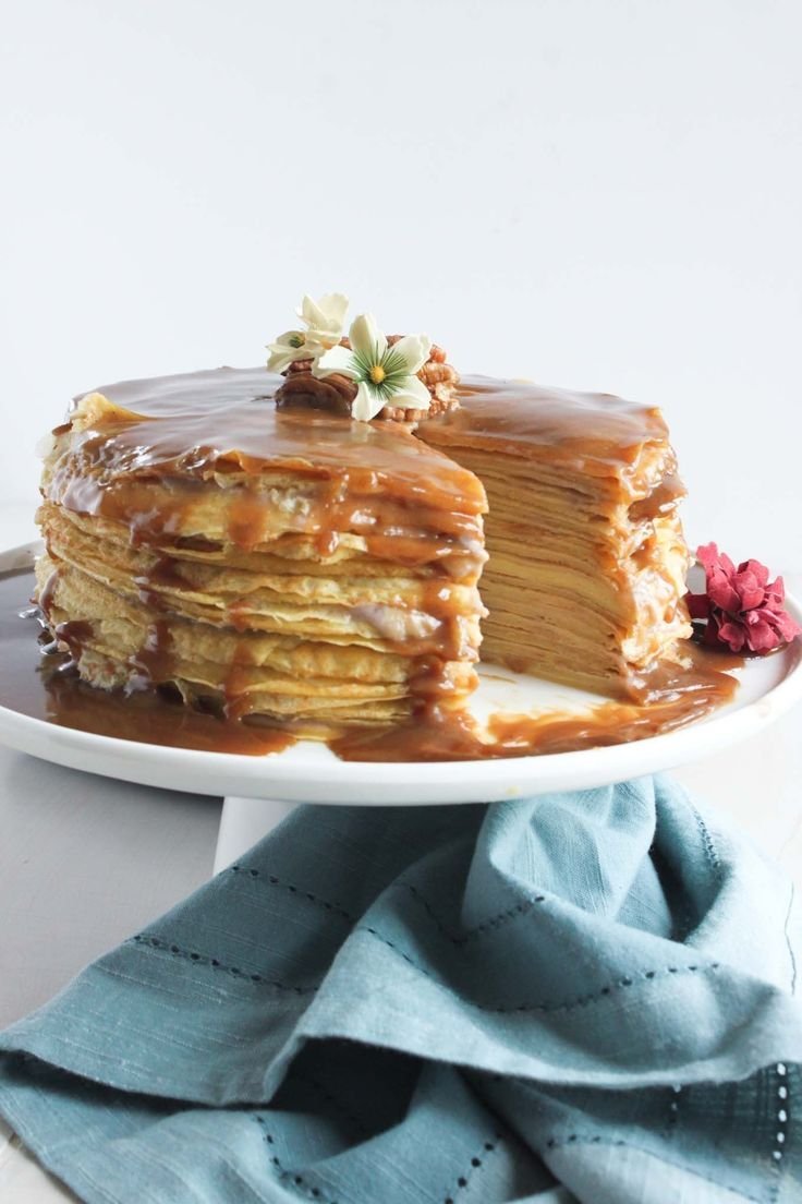 Панкейки с карамелью