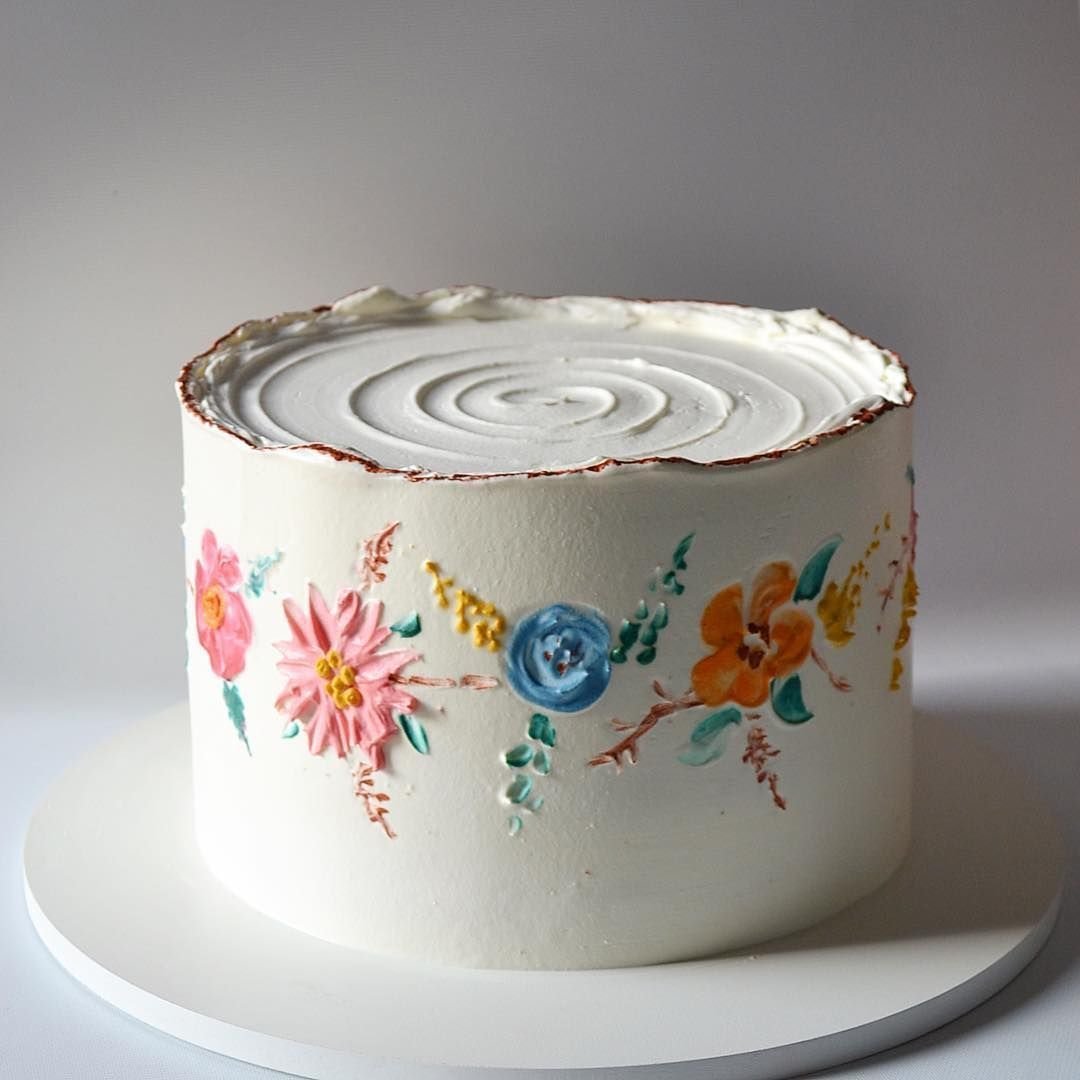 Барельефная роспись тортов