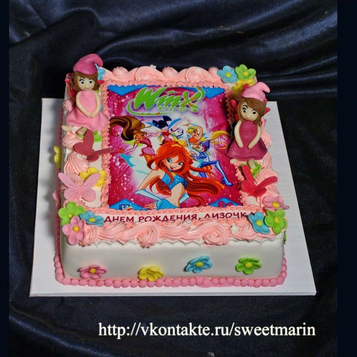 Торт на 5 лет девочке Винкс