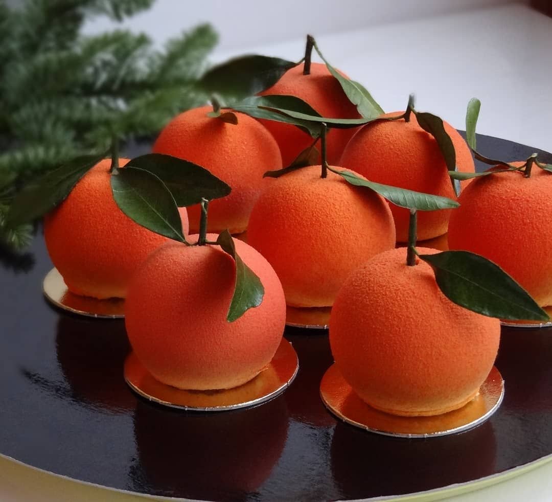 Муссовые пирожные мандаринки