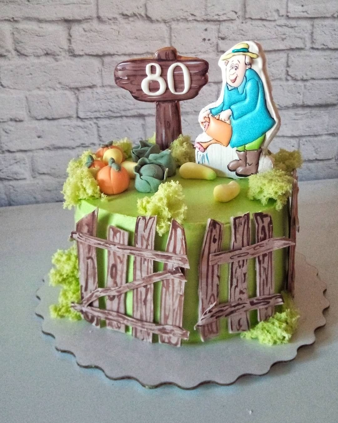 Украшение торта 80 лет женщине