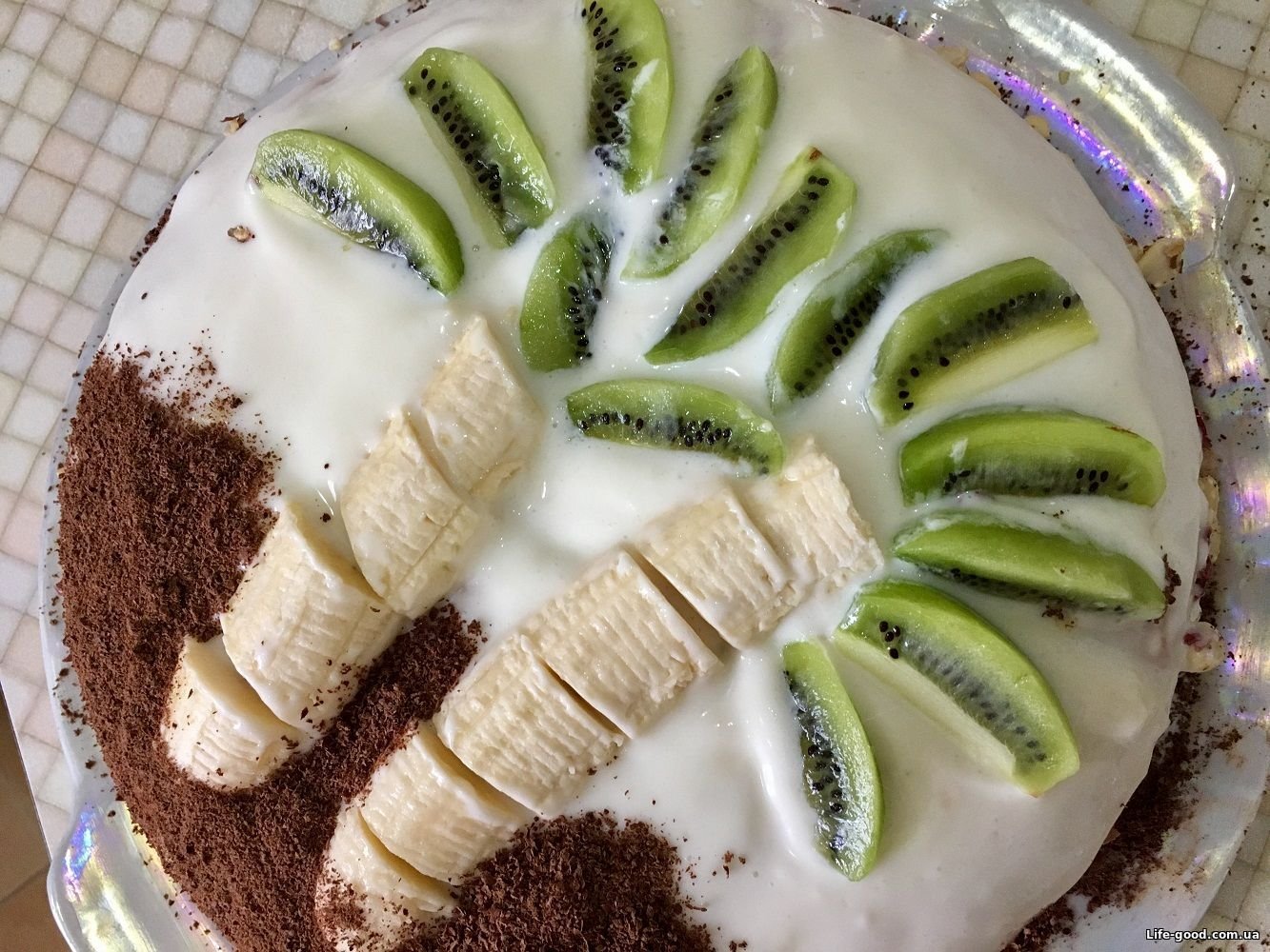 Йогуртовый торт с киви и бананом - 62 фото