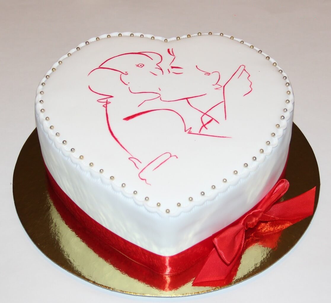 Торт на годовщину свадьбы 25