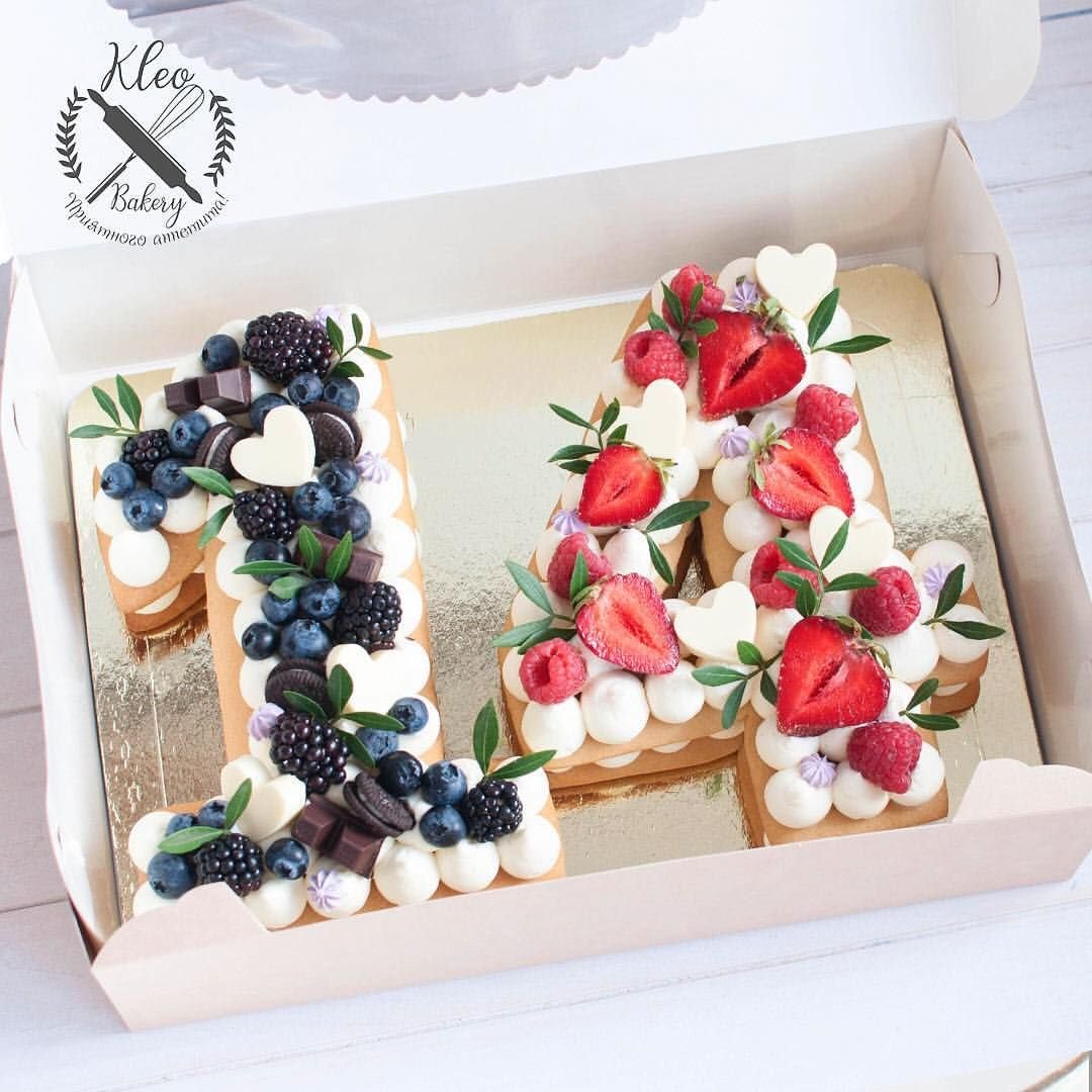 Торт цифра kleobakery