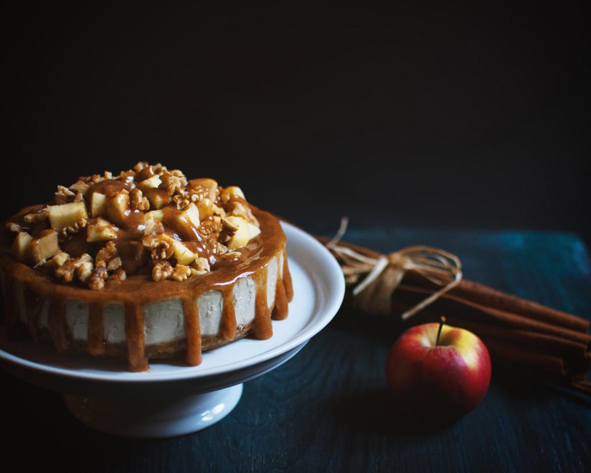 Apple Walnut Caramel Cake