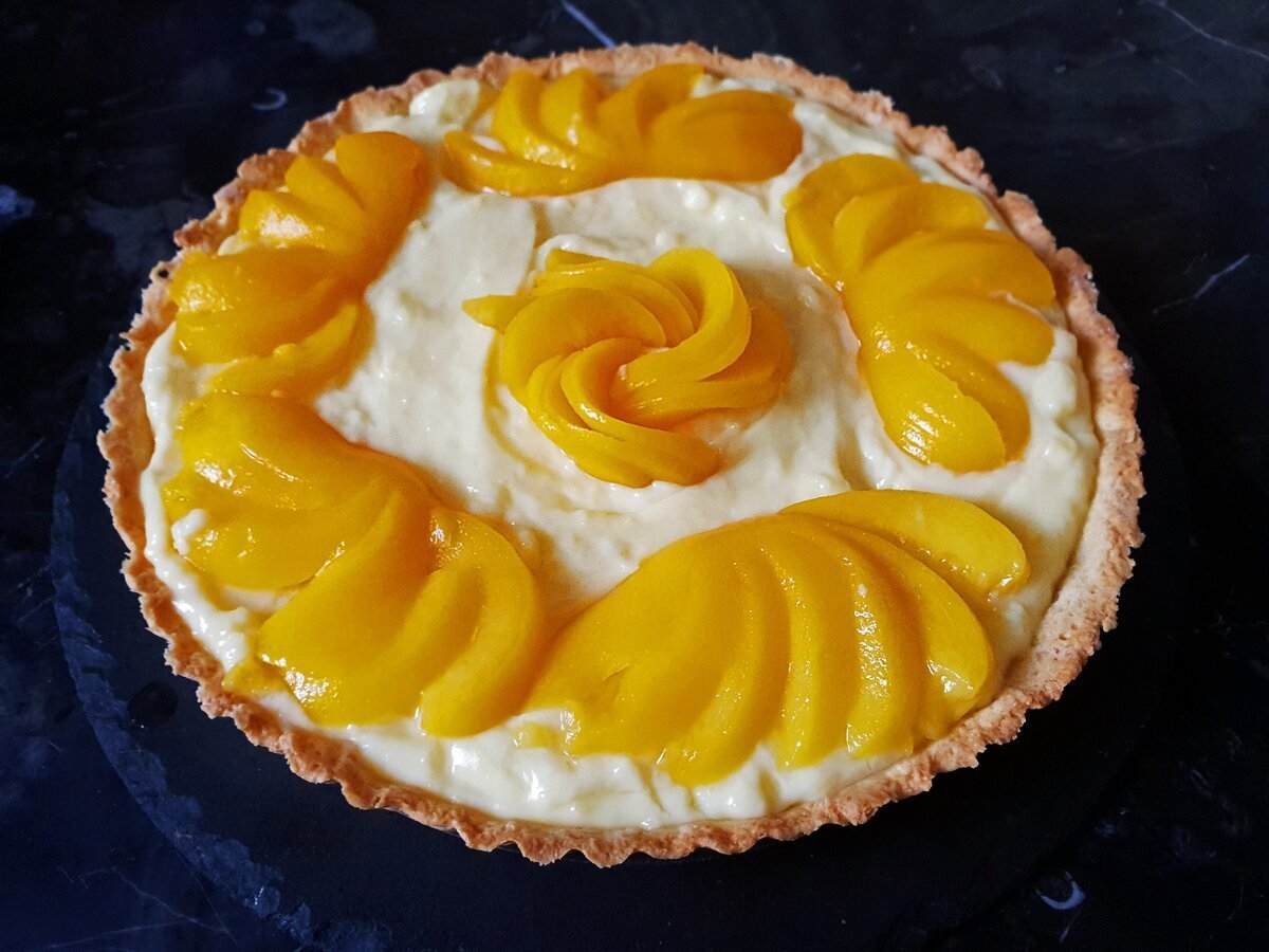 Чизкейк с персиками