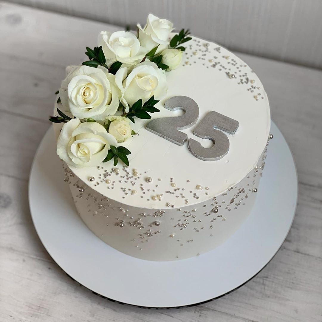 Торт на годовщину свадьбы 25 лет