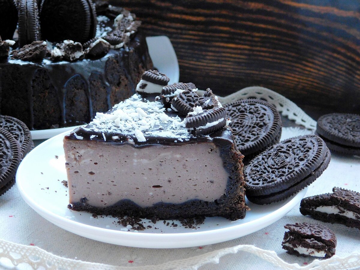 Шоколадный торт орео без выпечки