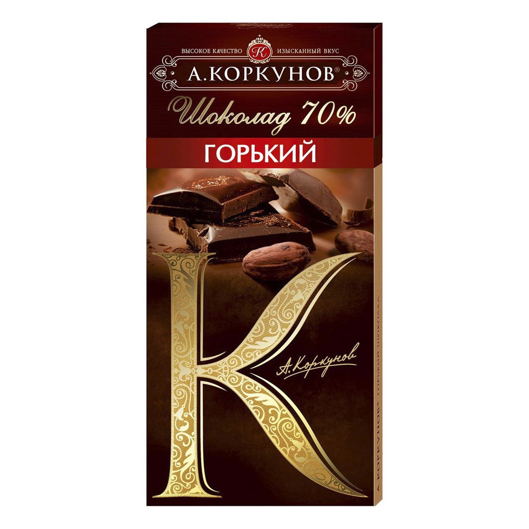 Коркунов Горький шоколад 90г