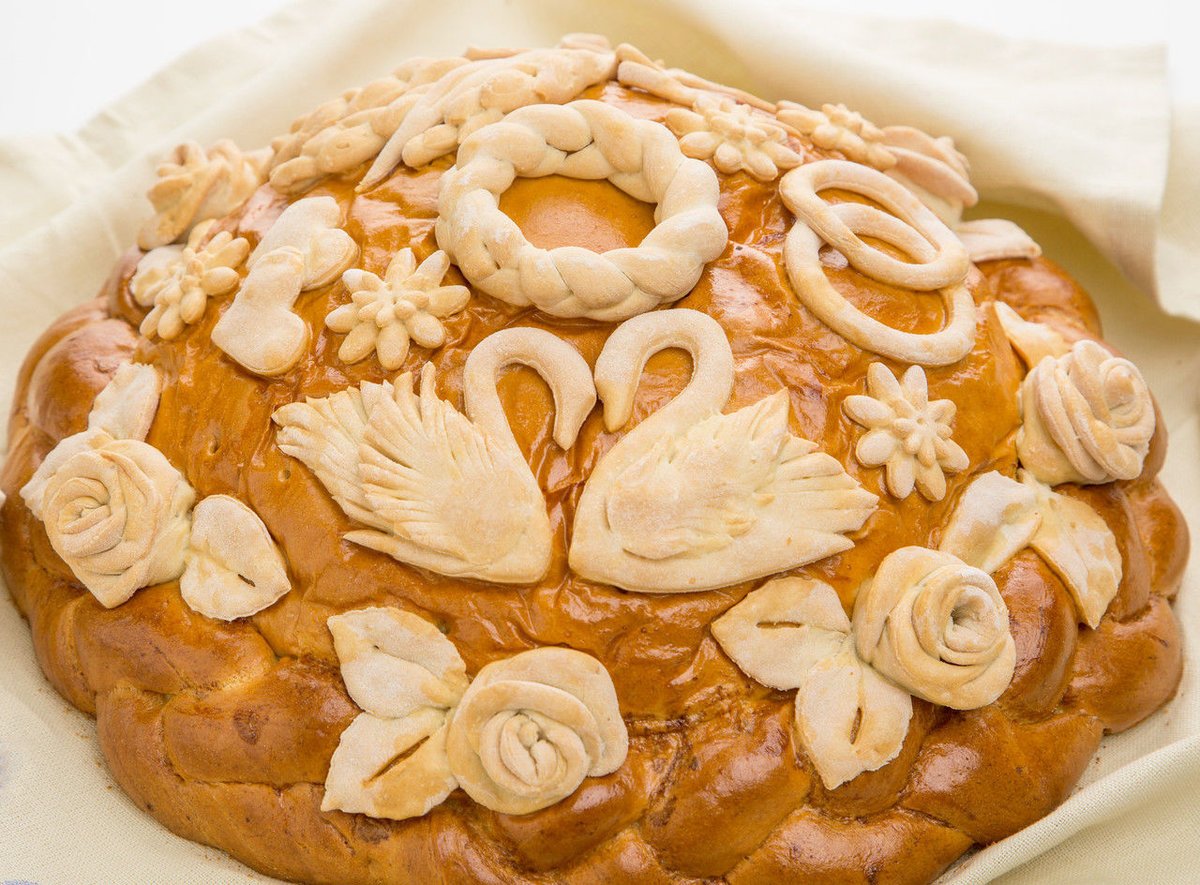 Свадебный каравай с калиной