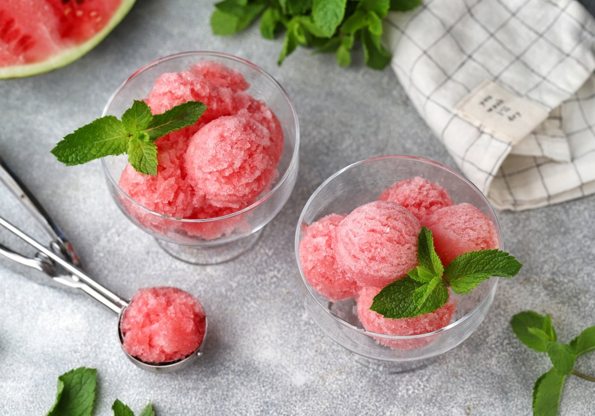 Сорбет из клубники и банана
