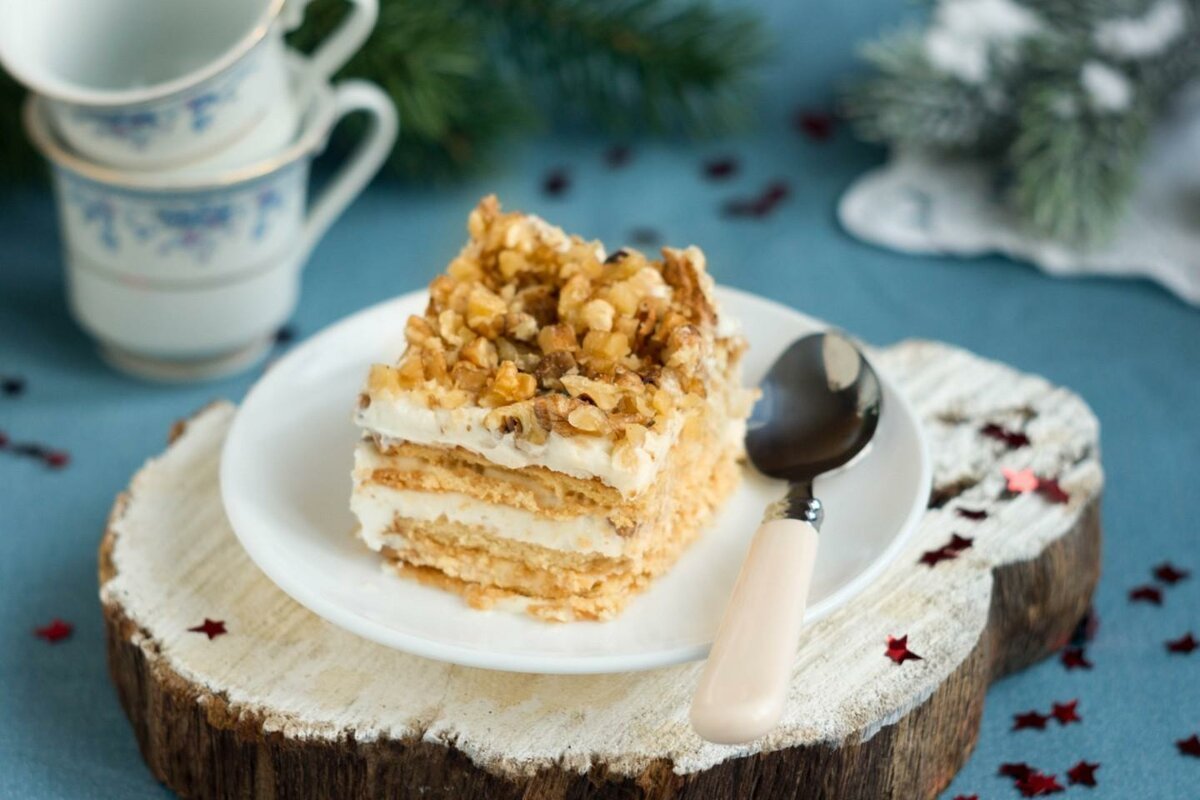 Десерт со сгущенкой и какао