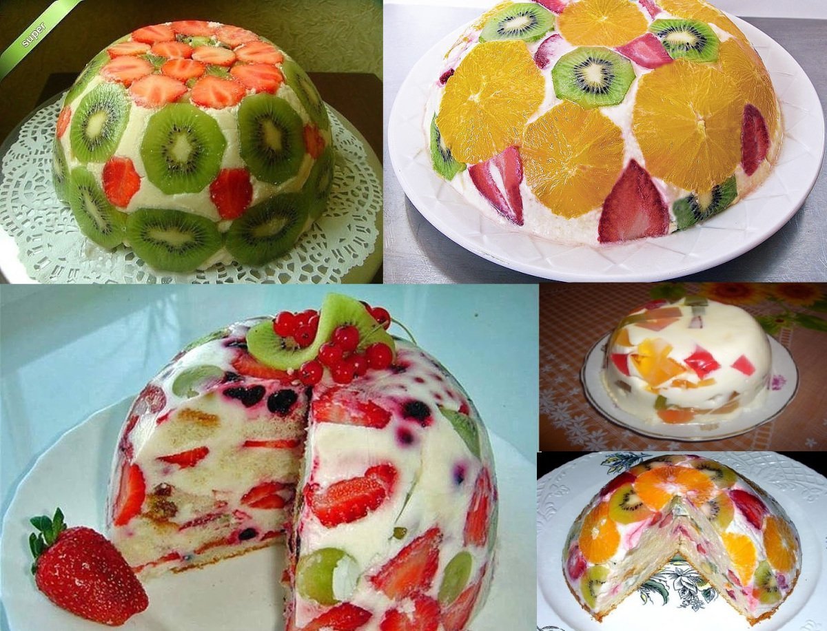 Чизкейк с киви и желе