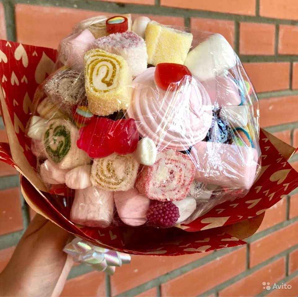 Сладкий букет из зефира