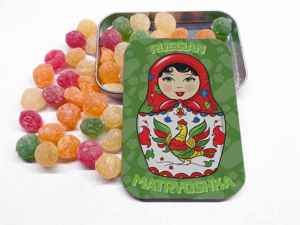 Конфеты Монпансье в железной банке