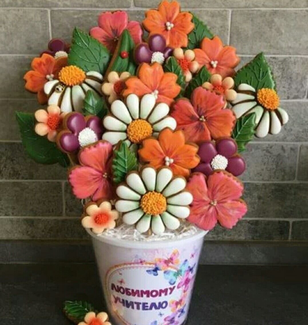 Букет из пряников ромашки
