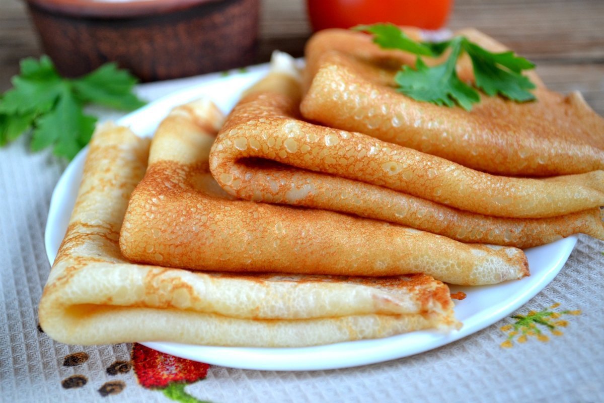 Блины тонкие с дырочками