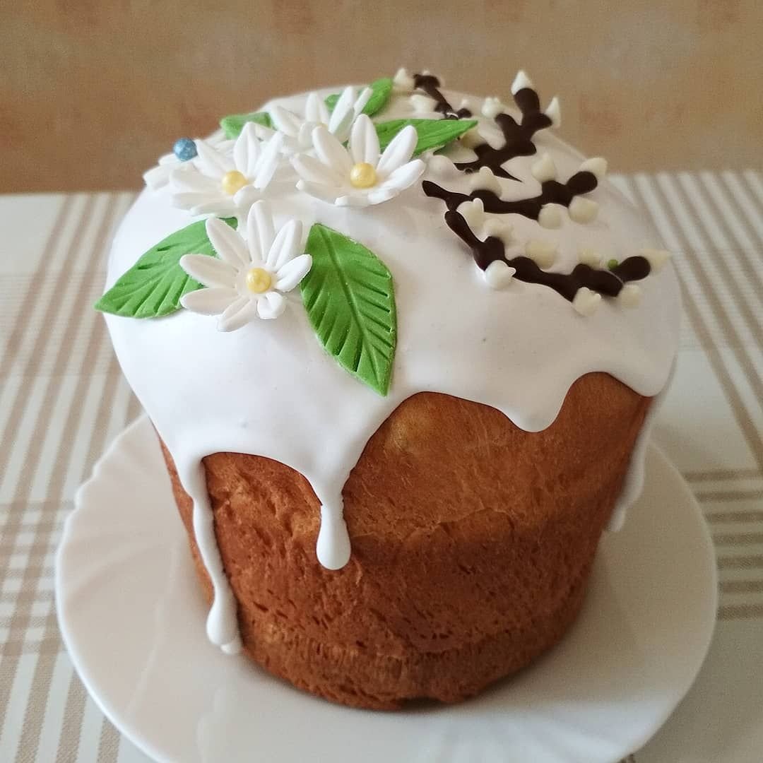 Украшение куличей глазурью