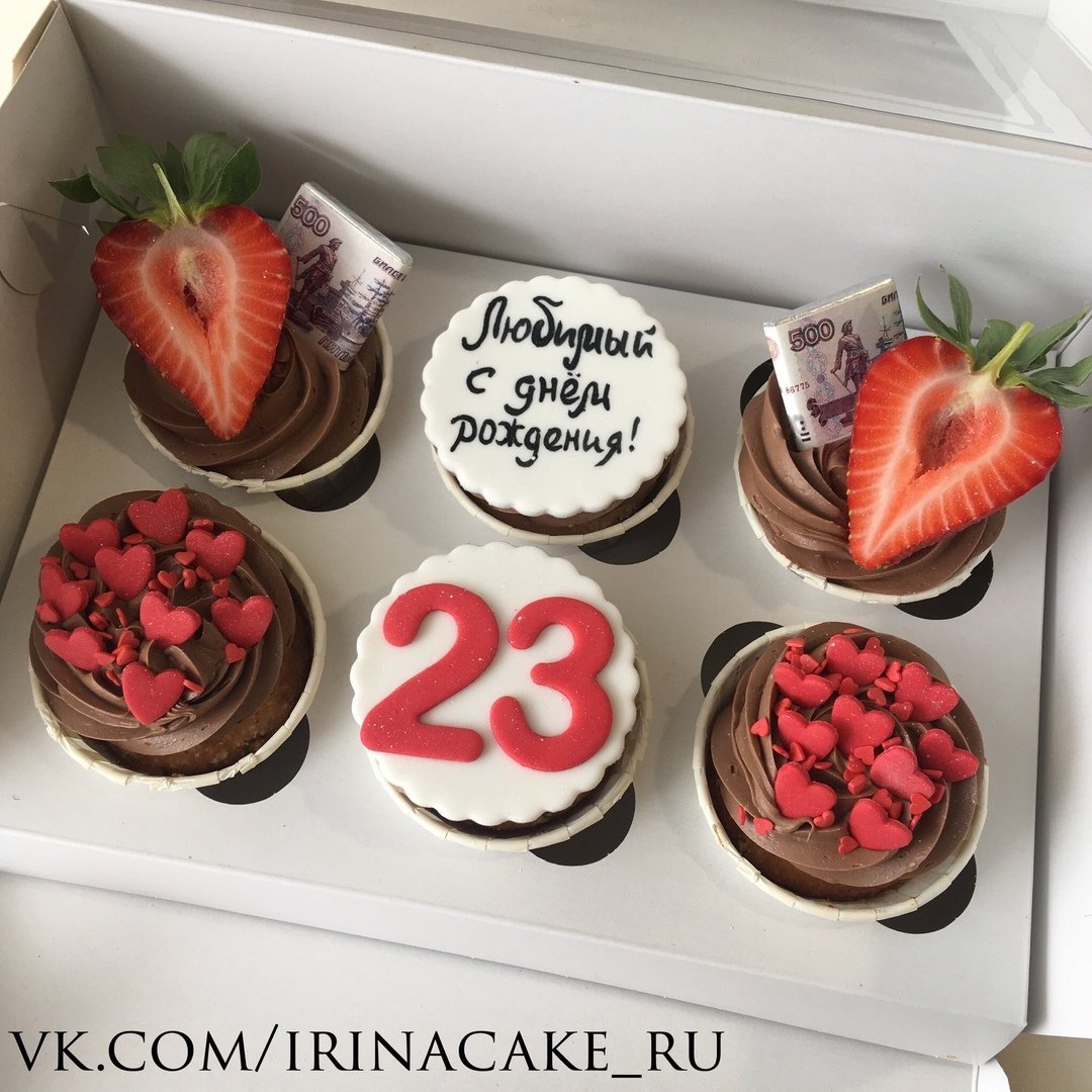 Капкейки мужу на др