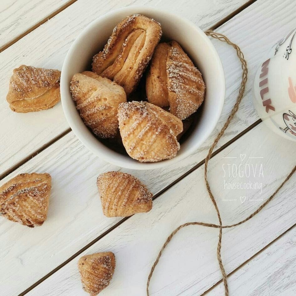 Творожное печенье гусиные лапки