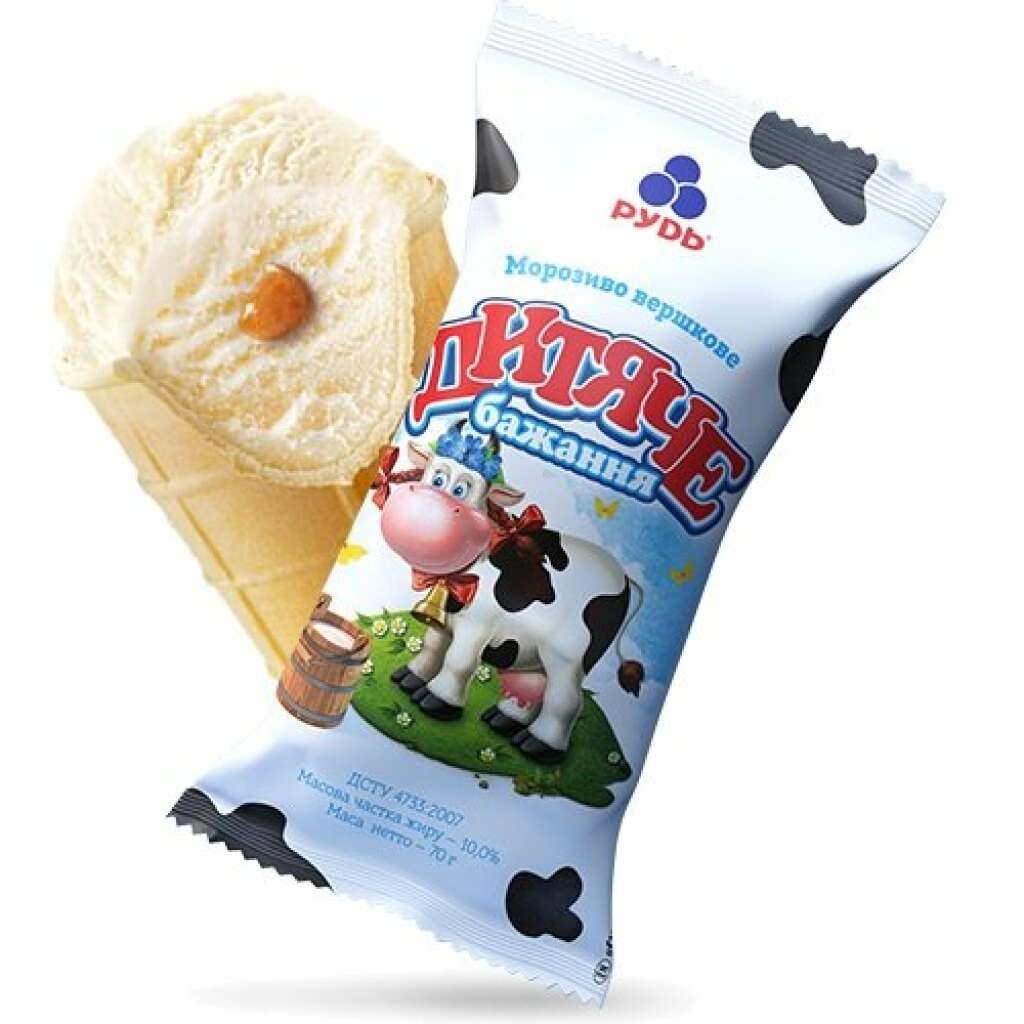 Ванильно-клубничное мороженое