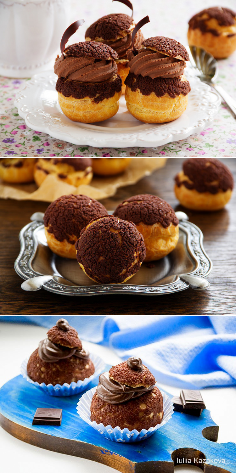 Эклеры Шу с кракелюром