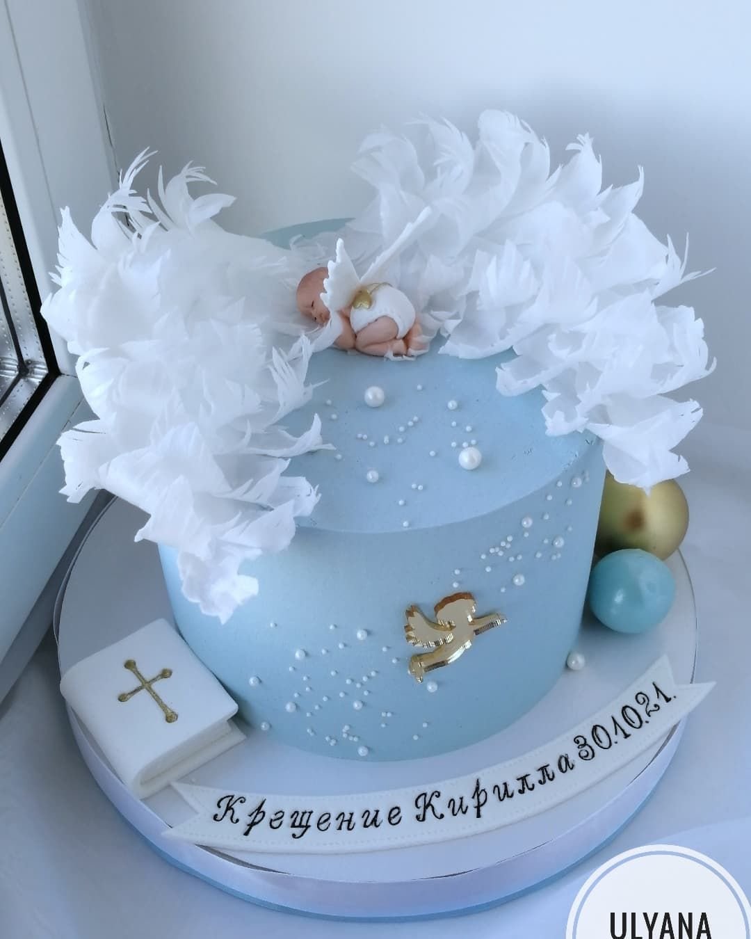 Торт на крестины для девочки