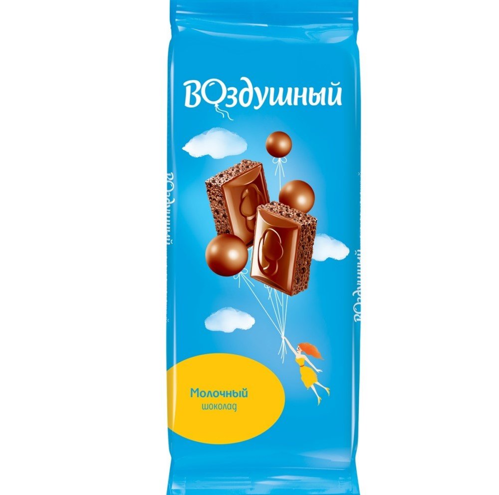 Шоколад воздушный молочный пористый 85гр