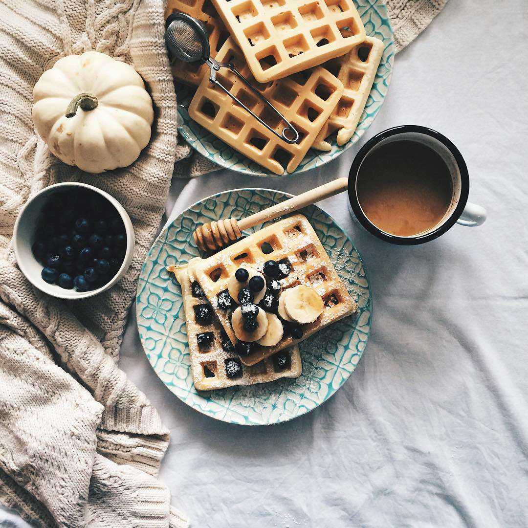 Венские вафли и кофе