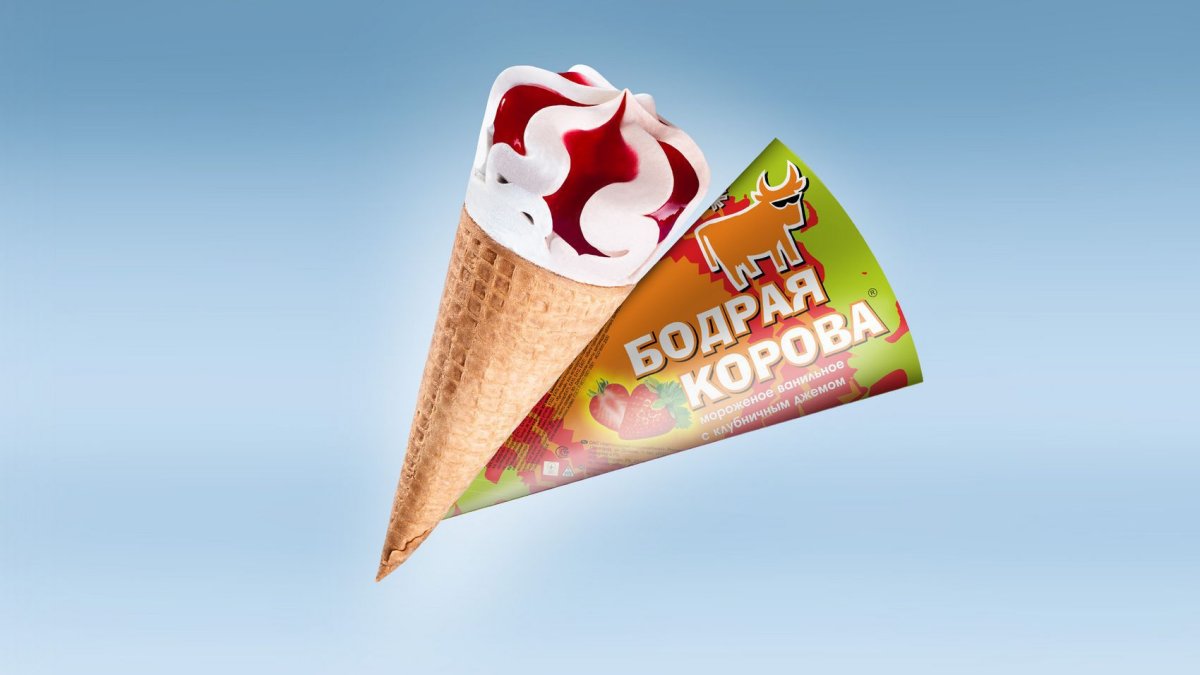Мороженое пломбир Радуга чистая линия