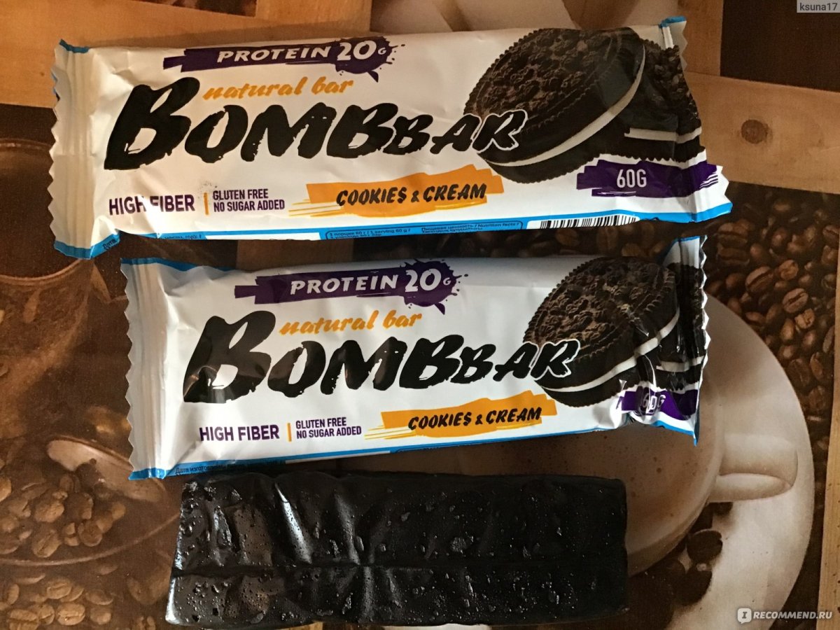 Протеиновый батончик cookies Cream Bombbar