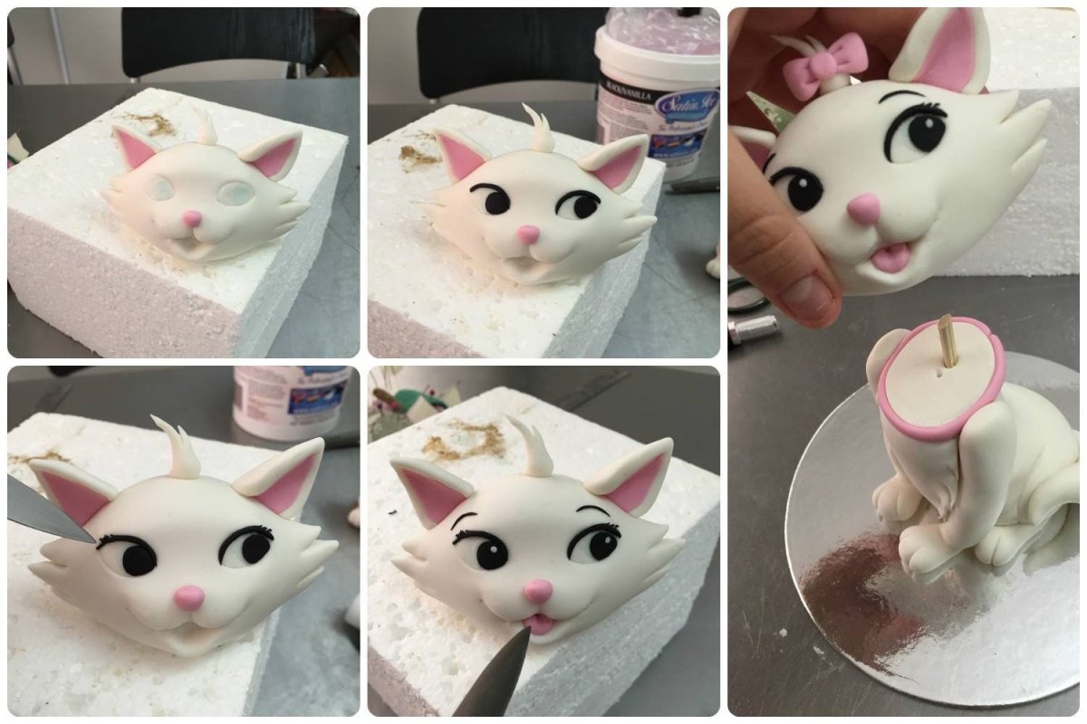 Фигурка из мастики кошка