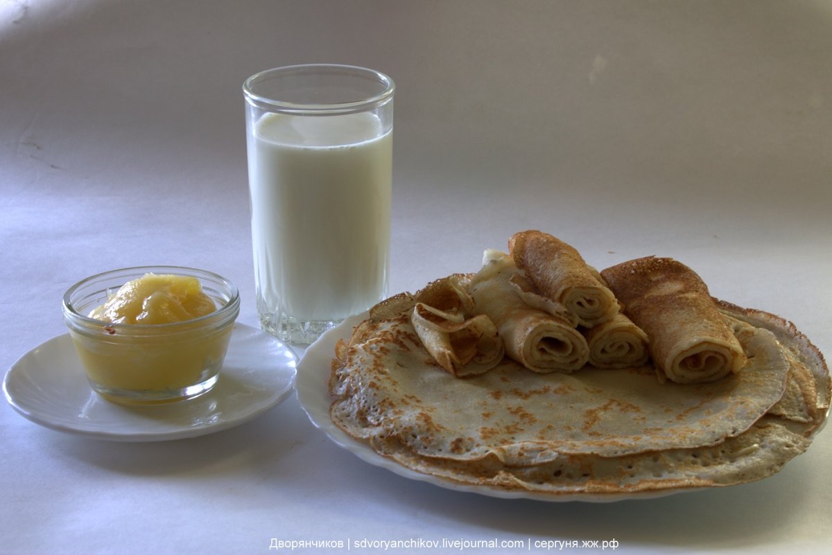 Блинчики с молоком