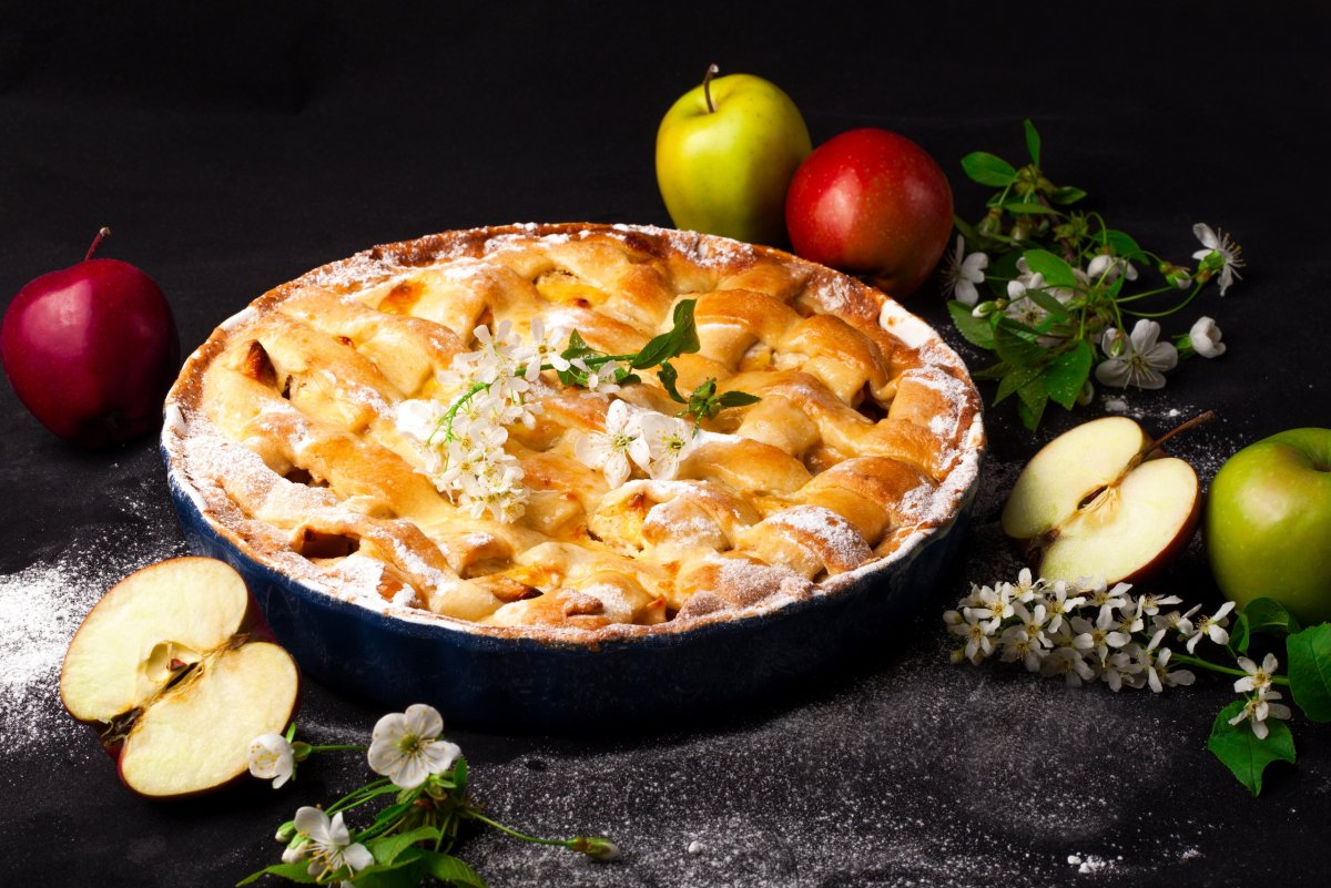 Пирог сяблоками и мёдом