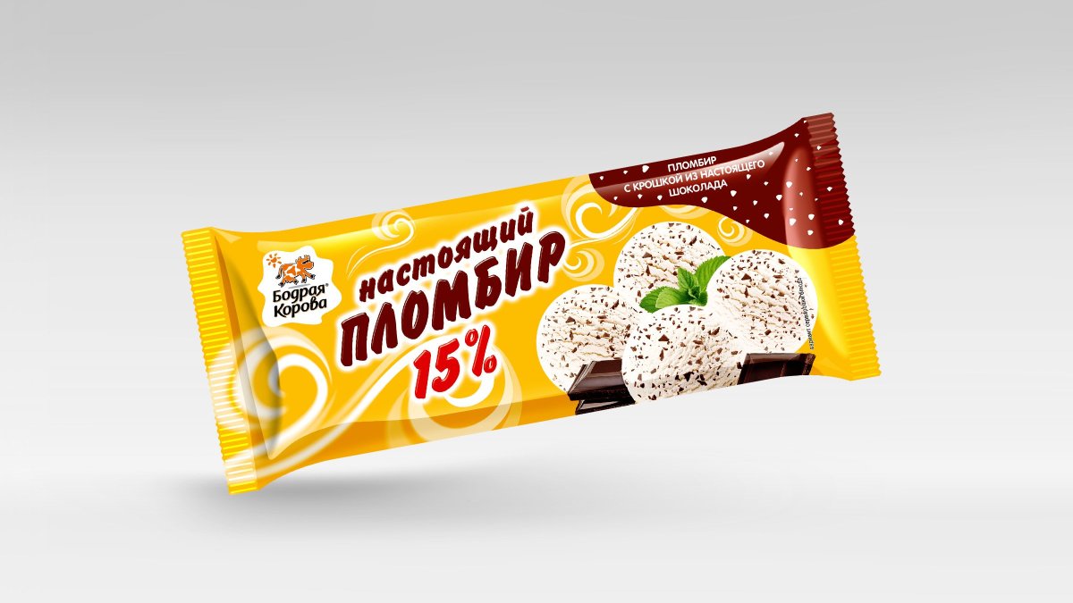 Бодрая корова мороженое 400 г
