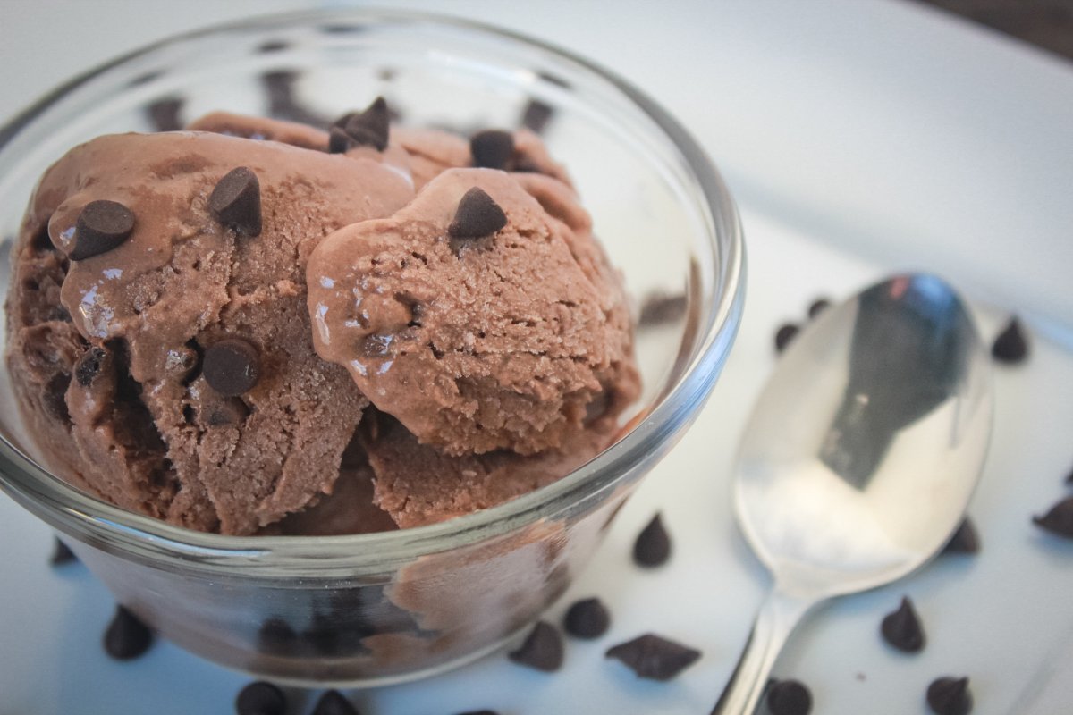 Шоколадное мороженое дома