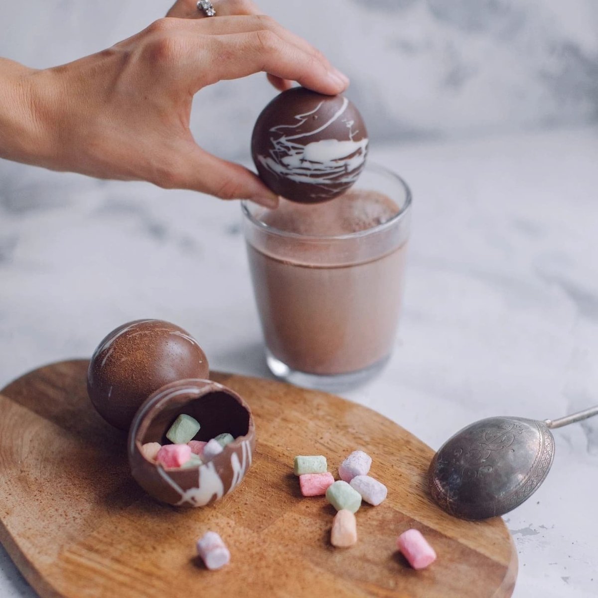 Бомбочки для кофе с маршмеллоу