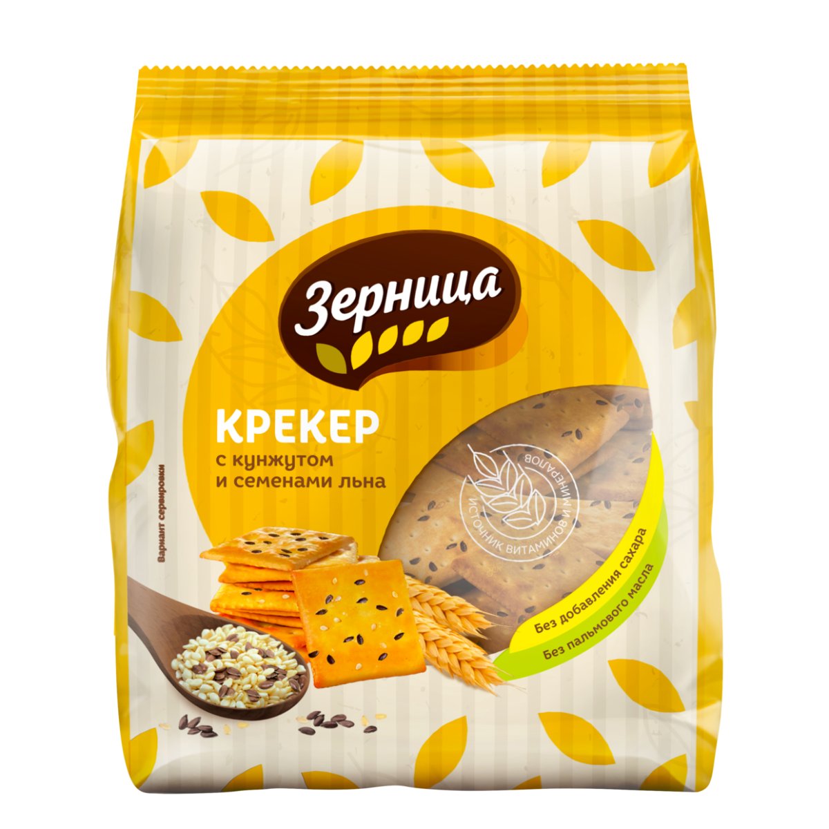 Крекер Зерница с кунжутом и семенами льна