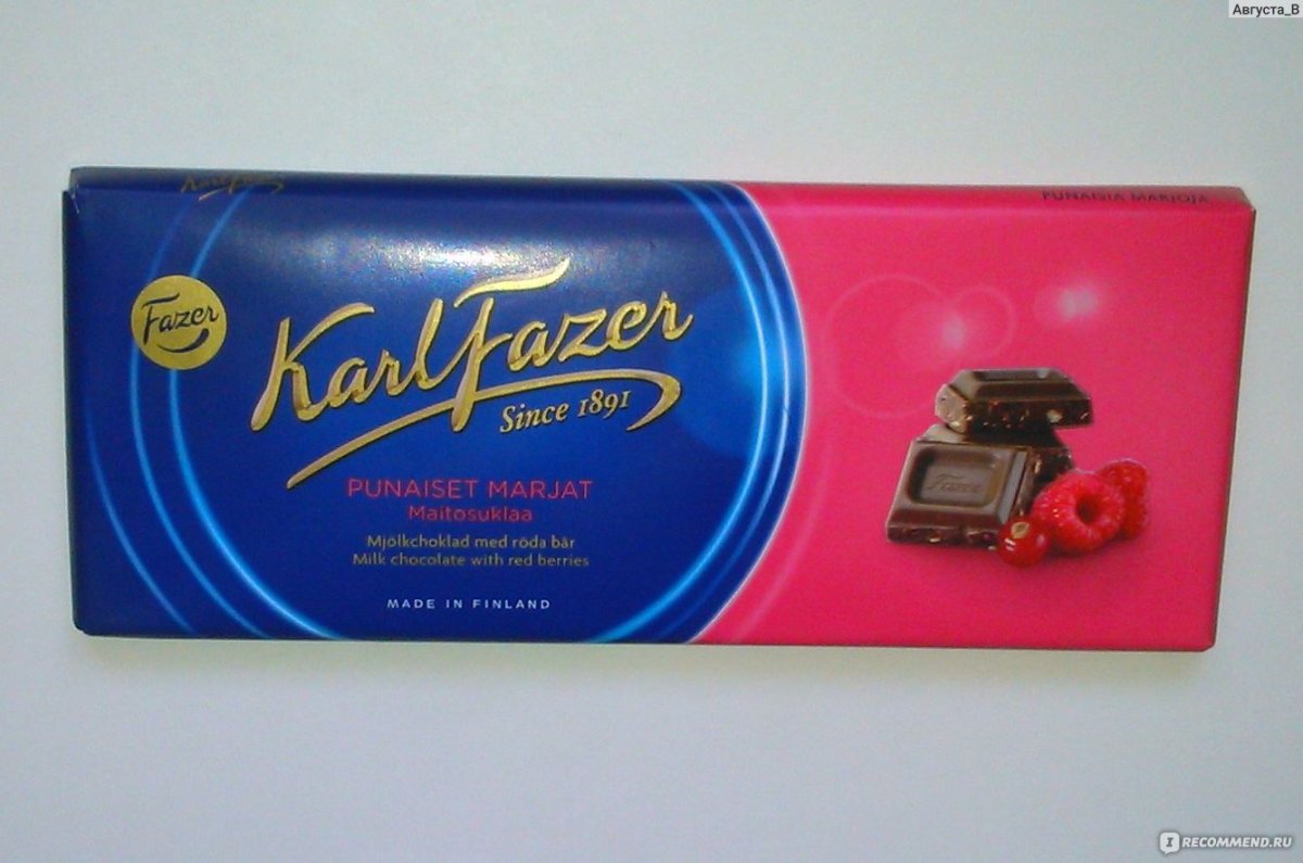 Шоколад fazer молочный 30% какао