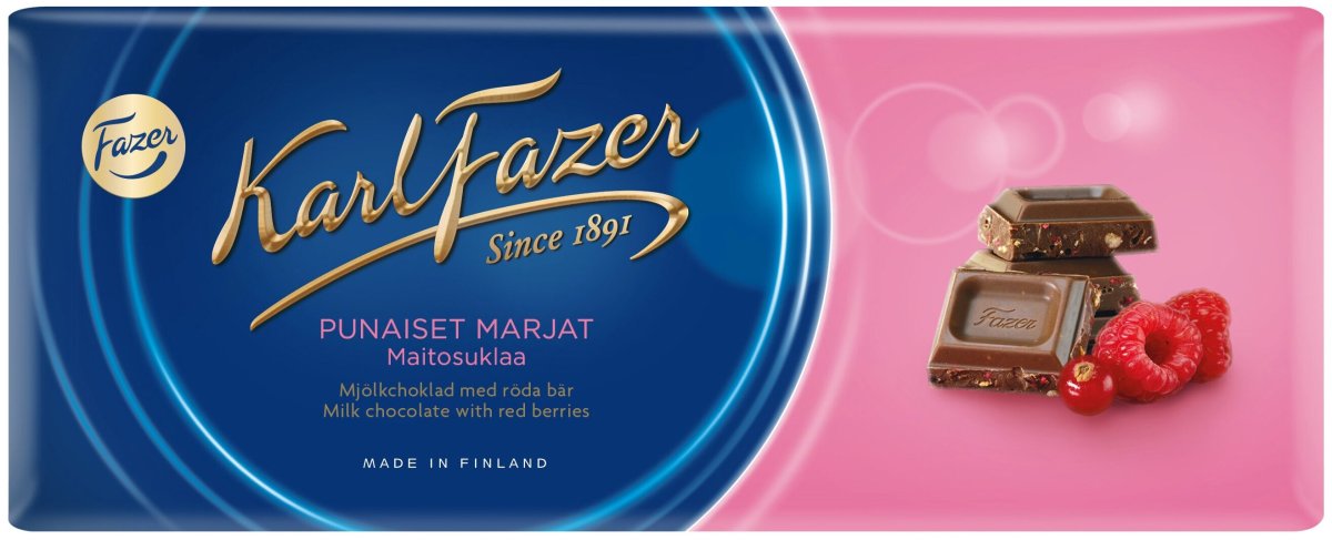 Конфеты из молочного шоколада Karl fazer 100 vuotta в золотой коробке