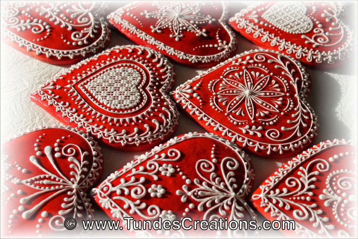 Пряники сердечки роспись