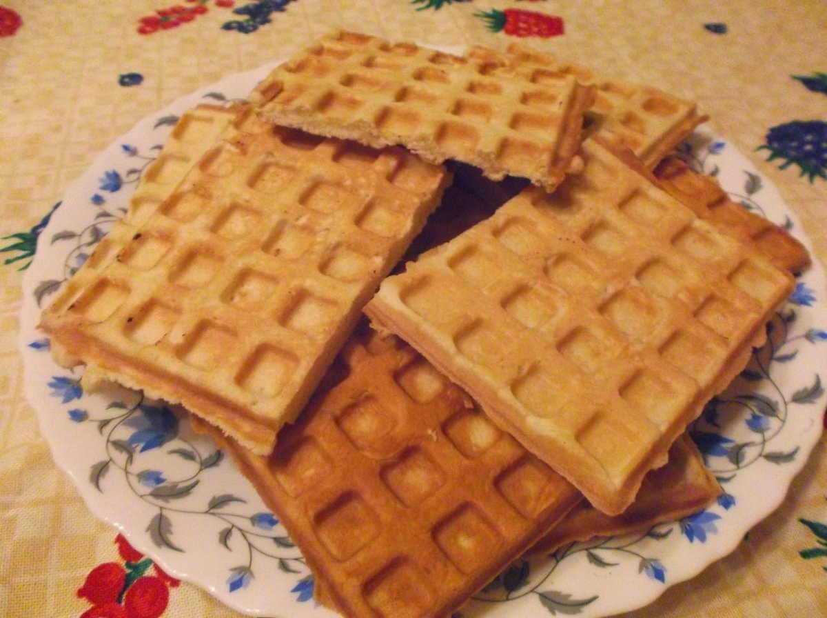 Вафли со сгущенкой